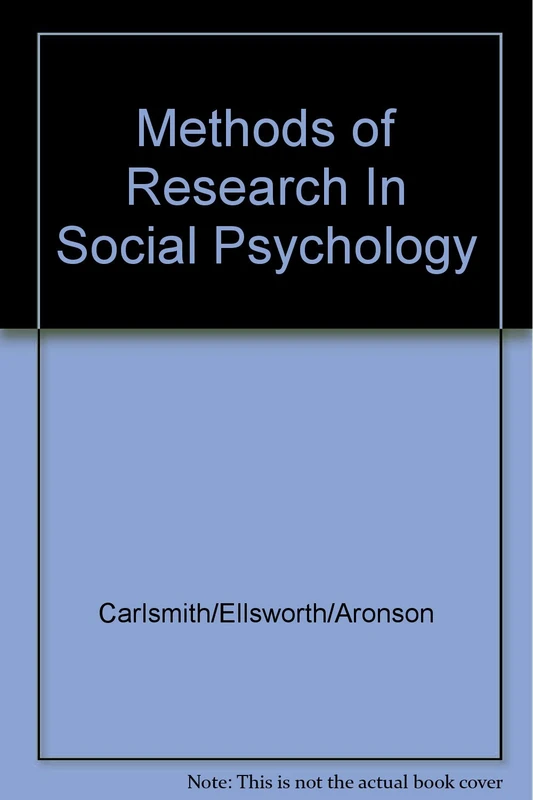 Research Methods in Social Psychology (Frontiers of Social Psychology)