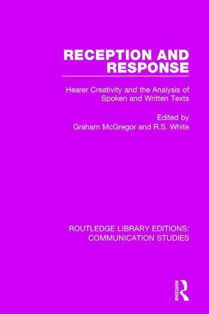 Routledge Reception and Response - Communication Studies Book