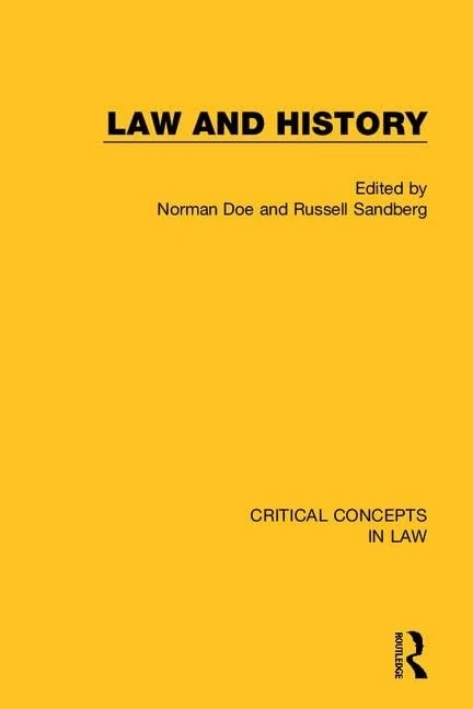 Law and History (Critical Concepts in Law)