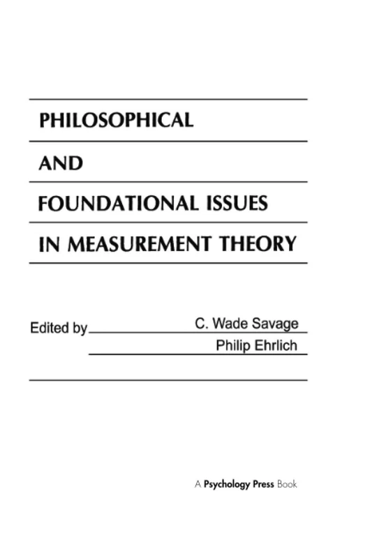 Philosophical and Foundational Issues in Measurement Theory