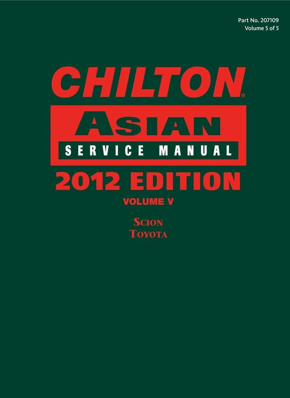 Chilton Asian Service Manual: 2012 Edition, Volume 5