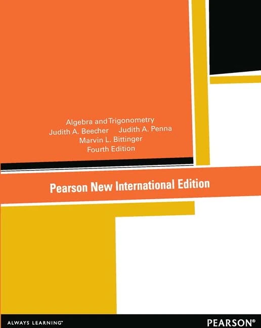 Algebra and Trigonometry: Pearson New International Edition