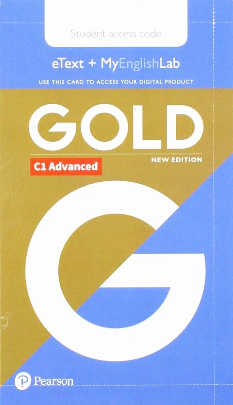 Gold C1 Advanced New Edition Students' eText and MyEnglishLab Access Card