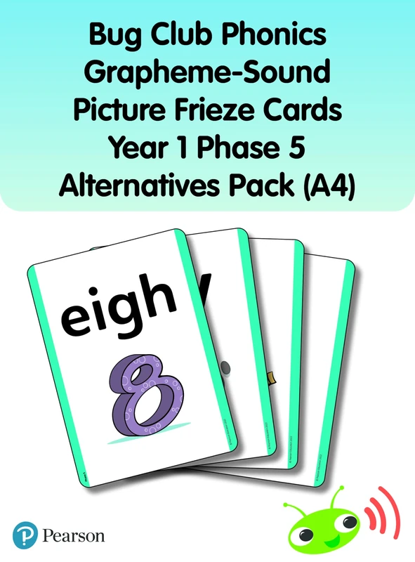 Bug Club Phonics Grapheme-Sound Picture Frieze Cards Year 1 Phase 5 alternatives (A4) (Phonics Bug)