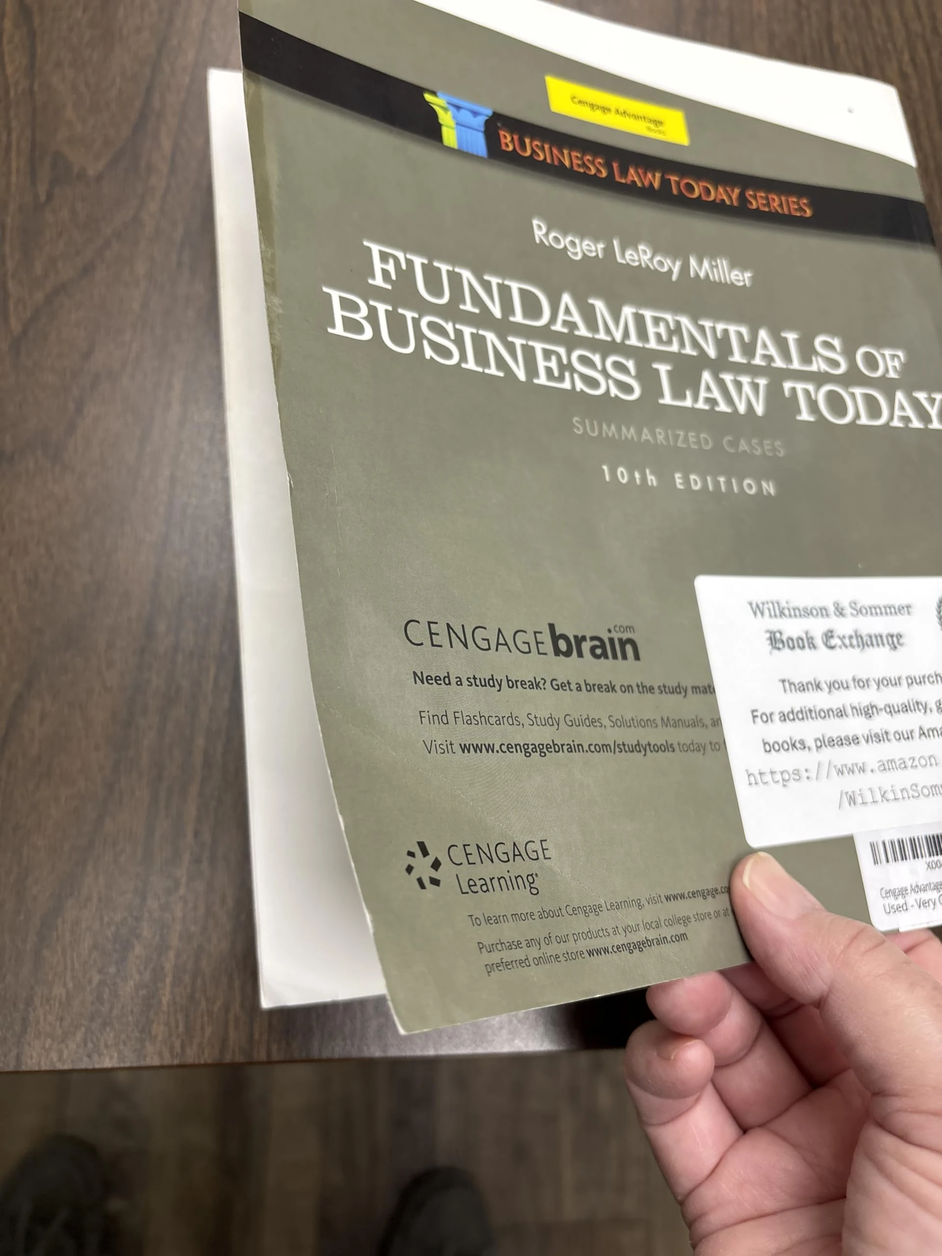 Cengage Advantage Books: Fundamentals of Business Law Today: Summarized Cases (Business Law Today Series)