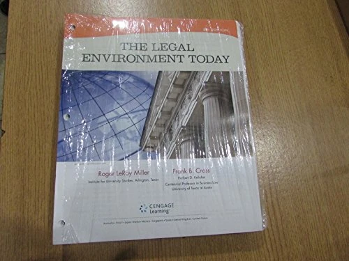 The Legal Environment Today - Summarized Case Edition (Miller Business Law Today Family)