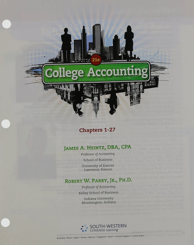 College Accounting, Chapters 1-27 (New in Accounting from Heintz and Parry)