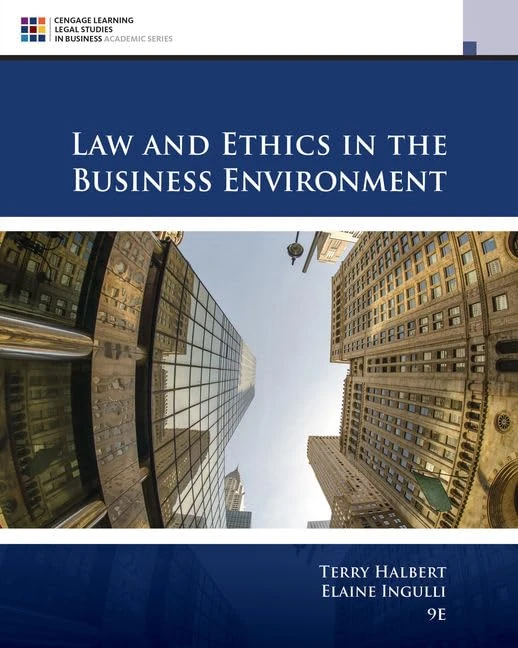 Law and Ethics in the Business Environment (Mindtap Course List) - Image 1