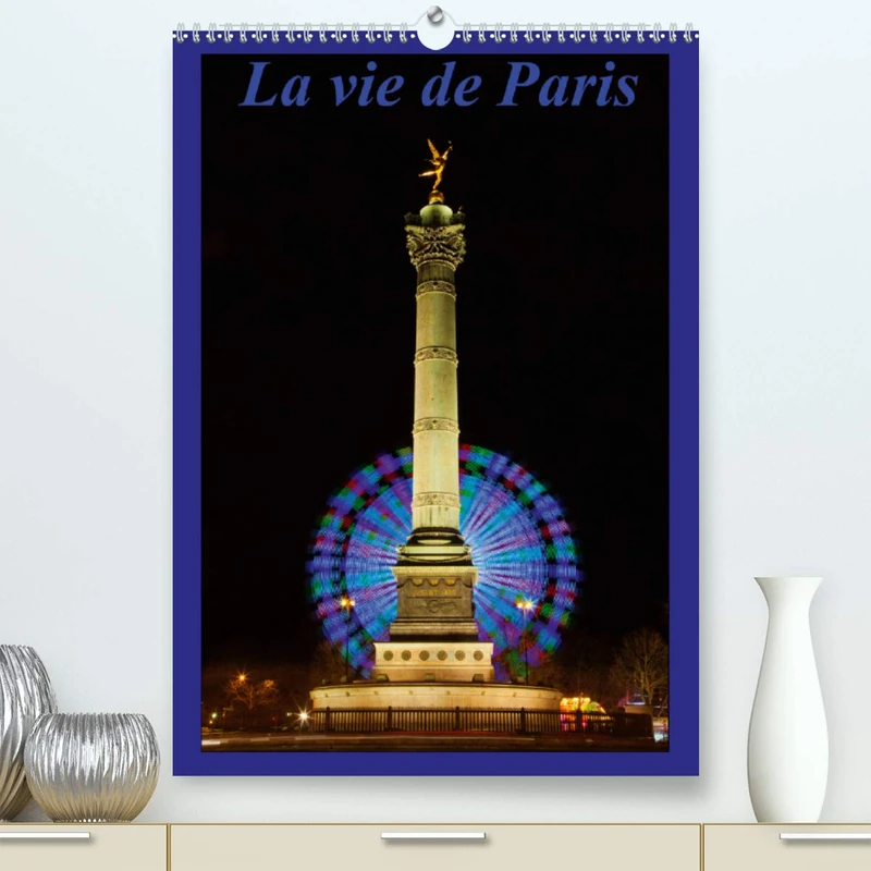 La vie de Paris (Premium, hochwertiger DIN A2 Wandkalender 2021, Kunstdruck in Hochglanz): Mon pas est lent et mon oeil à son paroxysme, en noir & ... le bonheur... (Calendrier mensuel, 14 Pages )