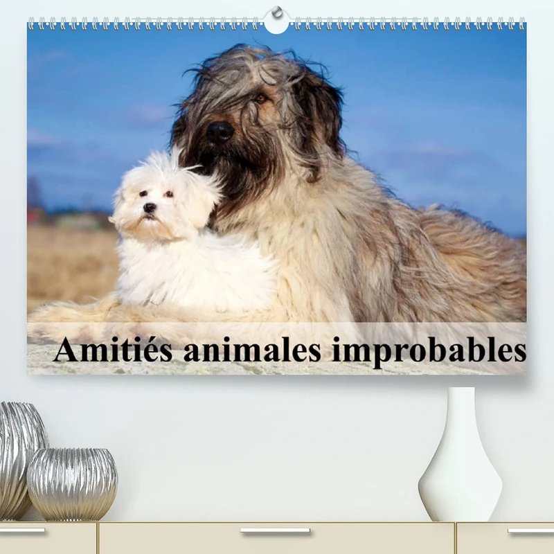 Amitiés animales improbables (Premium, hochwertiger DIN A2 Wandkalender 2022, Kunstdruck in Hochglanz): Merveilleuses amitiés du monde animal (Calendrier mensuel, 14 Pages )