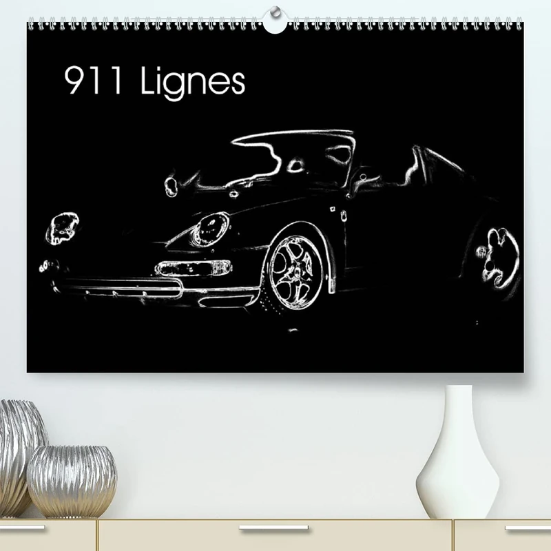 911 Lignes (Premium, hochwertiger DIN A2 Wandkalender 2022, Kunstdruck in Hochglanz): Les belles lignes d'une voiture de sport allemande (Calendrier mensuel, 14 Pages )