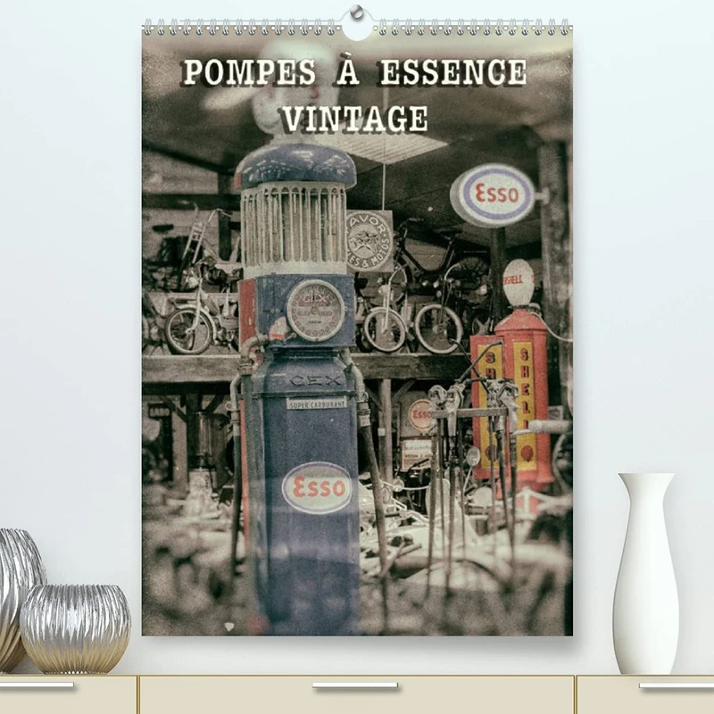 POMPES À ESSENCE VINTAGE (Premium, hochwertiger DIN A2 Wandkalender 2022, Kunstdruck in Hochglanz): Pompes de carburant d'une autre époque (Calendrier mensuel, 14 Pages ) - Image 1