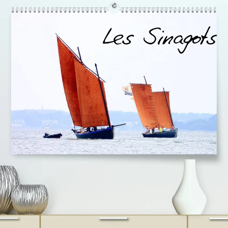 Les Sinagots (Premium, hochwertiger DIN A2 Wandkalender 2022, Kunstdruck in Hochglanz): Photos d'anciens bateaux de pêche du début du XXe siècle (Calendrier mensuel, 14 Pages )