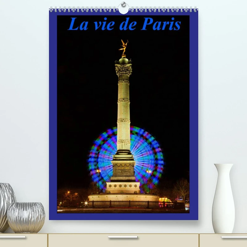 La vie de Paris (Premium, hochwertiger DIN A2 Wandkalender 2023, Kunstdruck in Hochglanz): Mon pas est lent et mon oeil à son paroxysme, en noir & ... le bonheur... (Calendrier mensuel, 14 Pages )