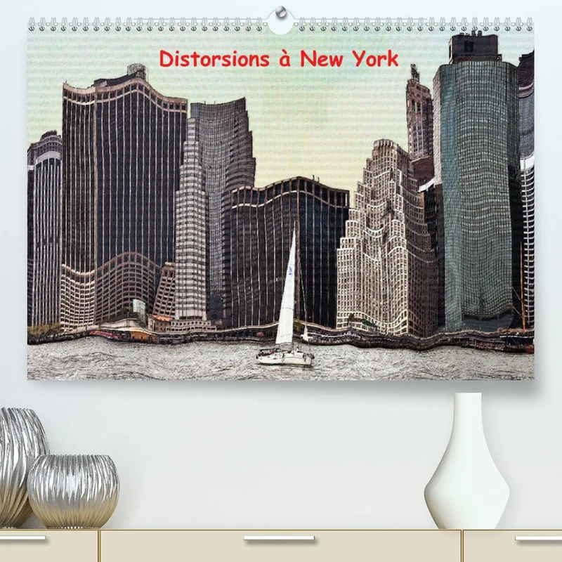 Distorsions à New York (Premium, hochwertiger DIN A2 Wandkalender 2023, Kunstdruck in Hochglanz): Les gratte-ciels de New York vue en distorsions (Calendrier mensuel, 14 Pages )