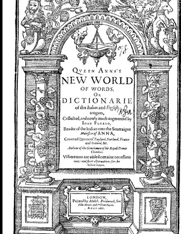 Florio's Italian English Dictionary of 1611 - Image 1