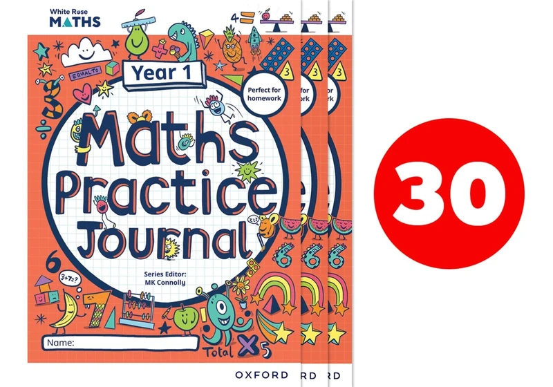 White Rose Maths Practice Journals Year 1 Workbooks: Pack of 30