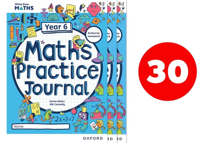 White Rose Maths Practice Journals Year 6 Workbooks: Pack of 30
