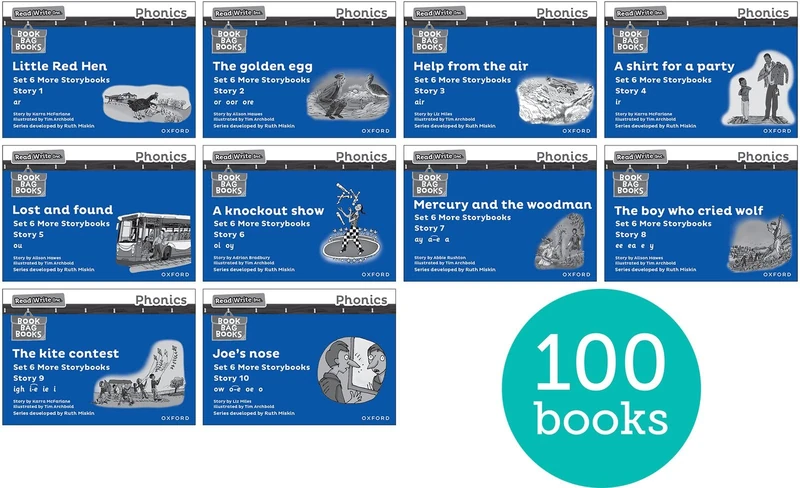Blue Set 6 More Black & White Storybooks (Pack of 100) (Read Write Inc. Phonics More Storybooks)