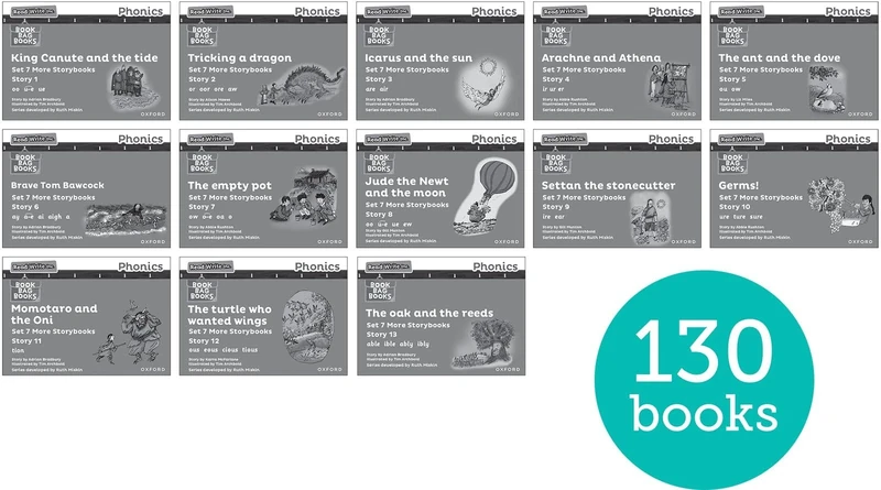 Grey Set 7 More Black & White Storybooks (Pack of 130) (Read Write Inc. Phonics More Storybooks)