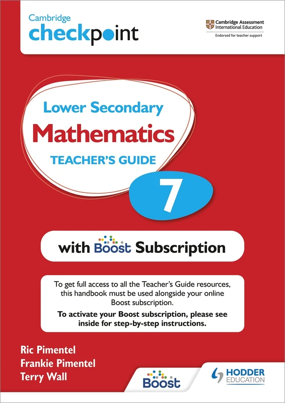 Cambridge Checkpoint Lower Secondary Mathematics Teacher's Guide 7 with Boost Subscription Booklet: Third Edition