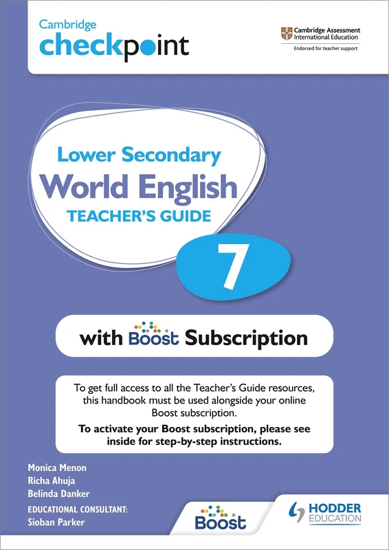 Cambridge Checkpoint Lower Secondary World English Teacher's Guide 7 with Boost Subscription Booklet: Hodder Education Group