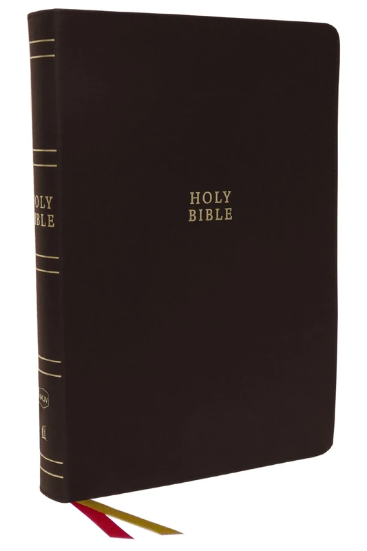 NKJV Holy Bible, Super Giant Print Reference Bible, Brown Bonded Leather, 43,000 Cross References, Red Letter, Comfort Print: New King James Version