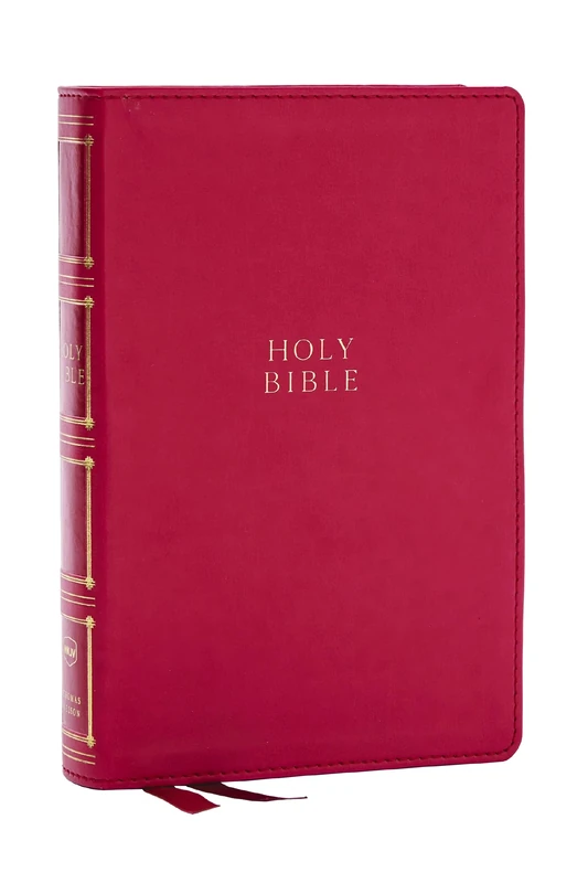 NKJV, Compact Center-Column Reference Bible, Dark Rose Leathersoft, Red Letter, Comfort Print: New King James Version, Dark Rose, Leathersoft, Compact ... Comfort Print, Concordance, Full-Color Maps