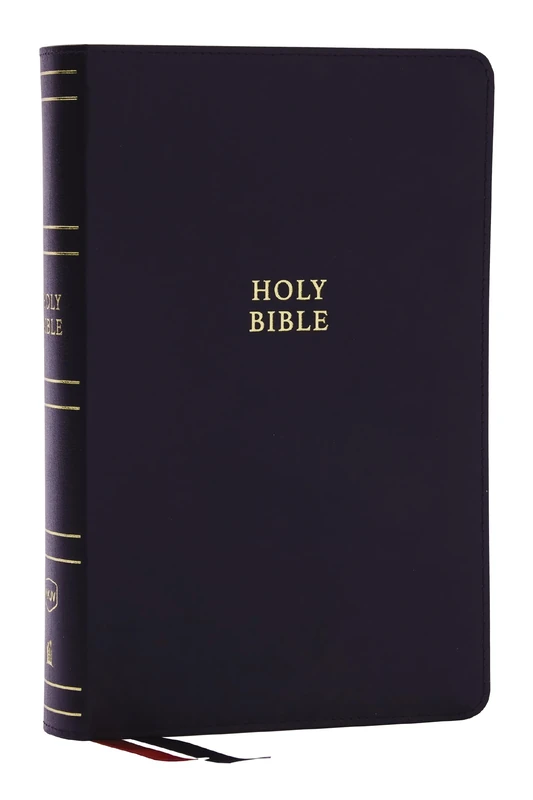 NKJV, Single-Column Reference Bible, Verse-by-verse, Black Bonded Leather, Red Letter, Comfort Print (Thumb Indexed): New King James Version, Black, ... Verse-By-Verse, Red Letter, Comfort Print