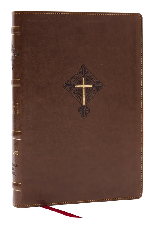 RSV2CE, Thinline Large Print Catholic Bible, Brown Leathersoft, Comfort Print: Revised Standard Edition, Second Catholic Edition, Thinline, Large ... Comfort Print, with 1 Ribbon, and Maps