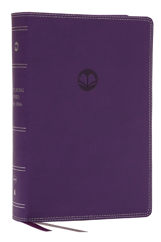 Enduring Word Study Bible: Pastoral Commentary from Every Chapter of the Bible (NKJV, Purple Leathersoft, Red Letter, Comfort Print)
