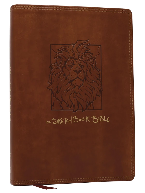 The Sketchbook Bible: The Complete Bible with Hundreds of Illustrations (NKJV, Brown Leathersoft, Red Letter, Comfort Print)
