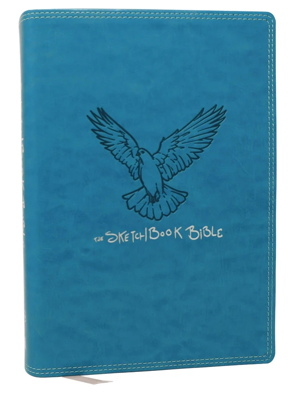 The Sketchbook Bible: The Complete Bible with Hundreds of Illustrations (NKJV, Teal Leathersoft, Red Letter, Comfort Print)
