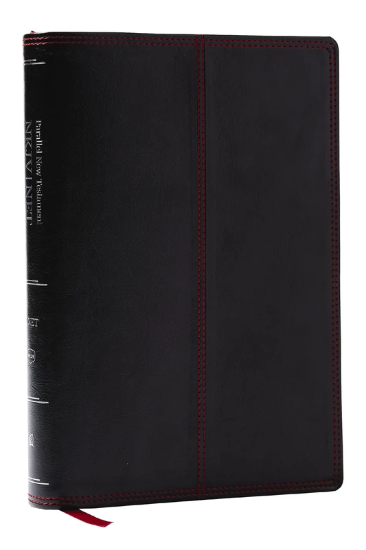 NKJV-NET Parallel New Testament with NET Translators' Notes, Black Leathersoft, Red Letter, Comfort Print: Unparalleled Insights with over 16,000 Translator Notes