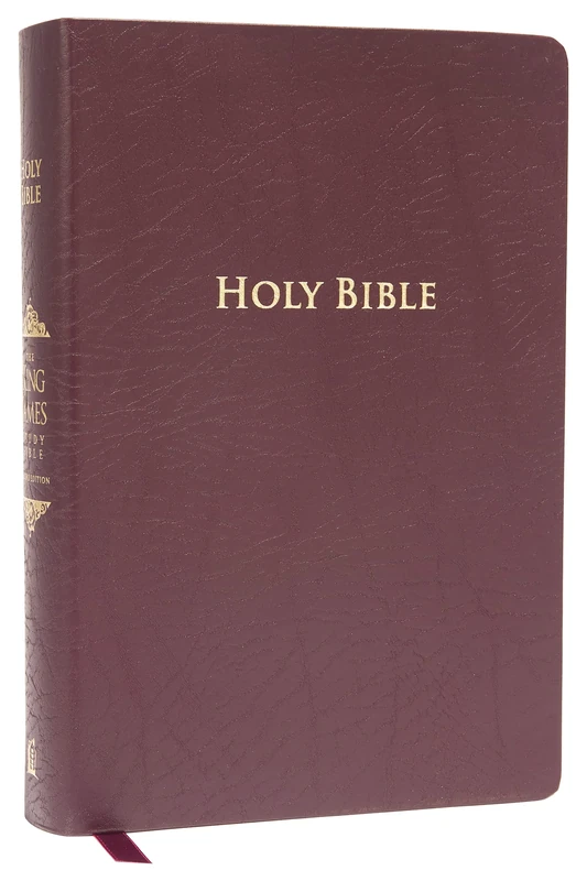 KJV Study Bible, Large Print, Bonded Leather, Burgundy, Red Letter: Second Edition (Nelson KJV Signature) - Image 1