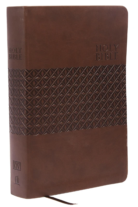 KJV Study Bible, Large Print, Leathersoft, Brown, Thumb Indexed, Red Letter: Second Edition (Nelson KJV Signature)