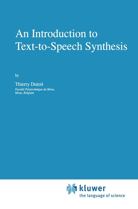 Springer - An Introduction to Text-to-Speech Synthesis Book
