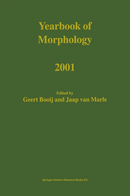 Yearbook of Morphology 2001