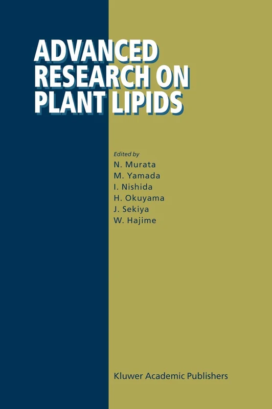 Springer - Advanced Research on Plant Lipids Book