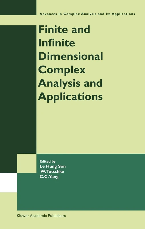 Finite or Infinite Dimensional Complex Analysis and Applications: 2 (Advances in Complex Analysis and Its Applications, 2)