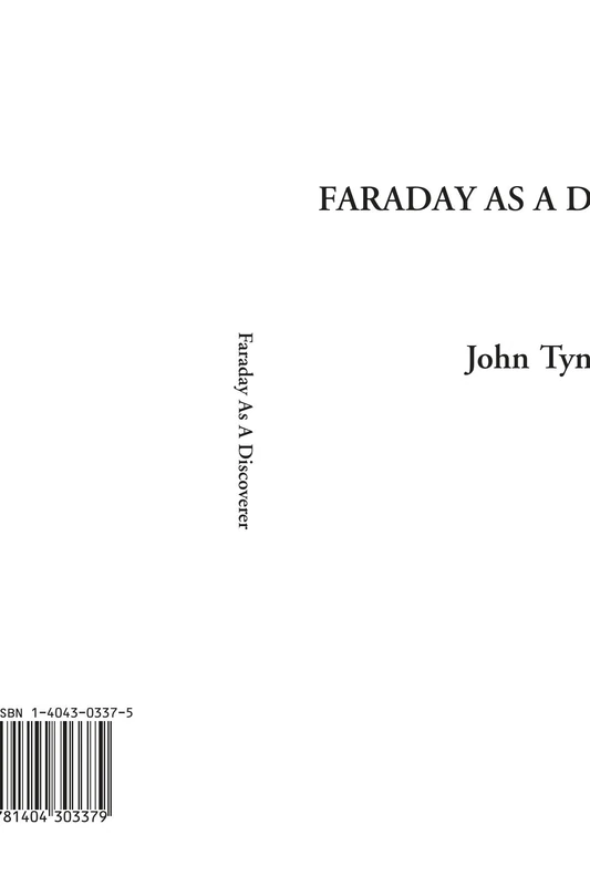 Faraday As A Discoverer