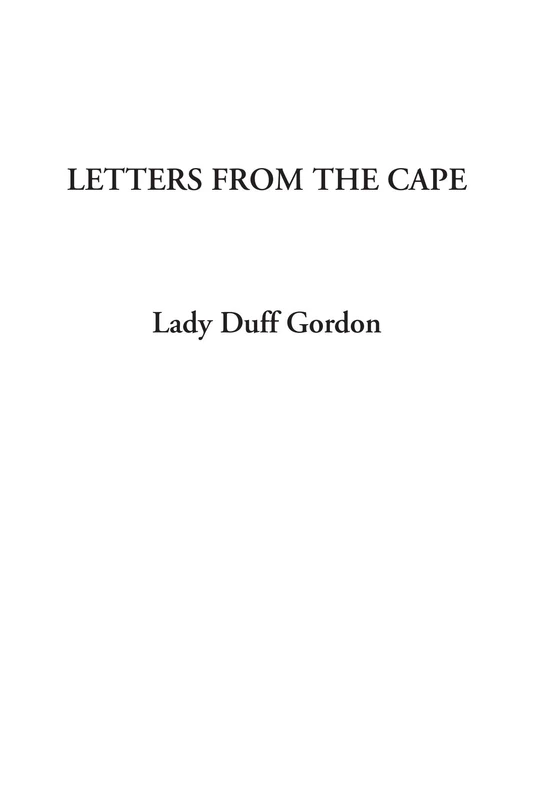 Letters from the Cape