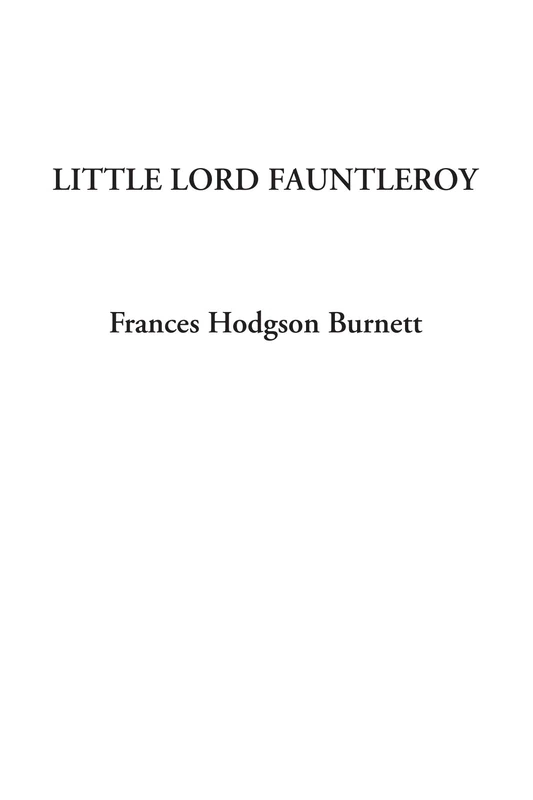 Little Lord Fauntleroy