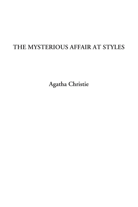 The Mysterious Affair at Styles
