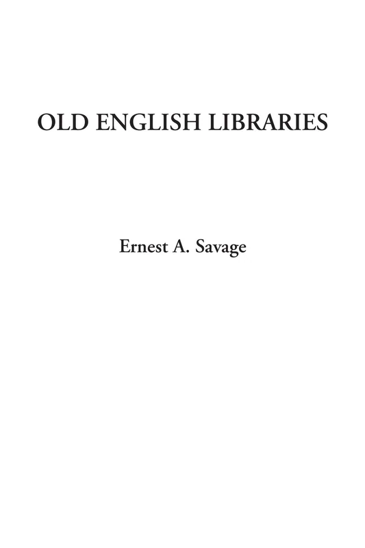 Old English Libraries