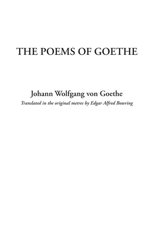The Poems of Goethe
