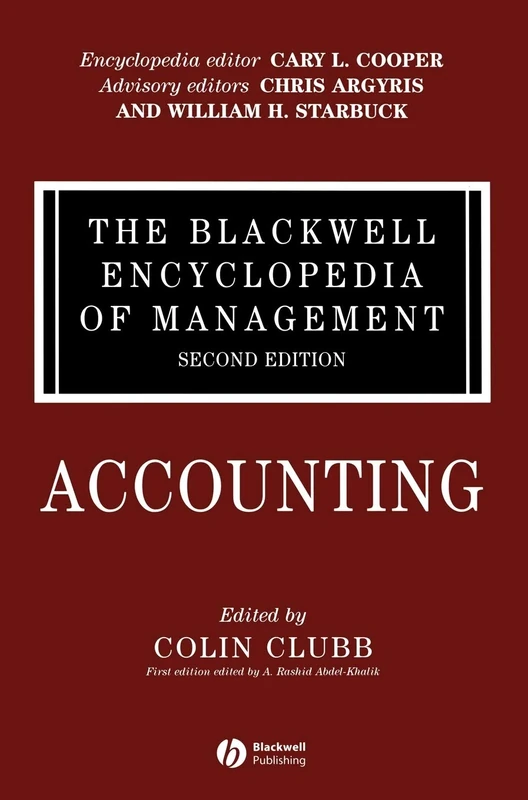 The Blackwell Encyclopedia of Management, Accounting (Blackwell Encyclopaedia of Management)