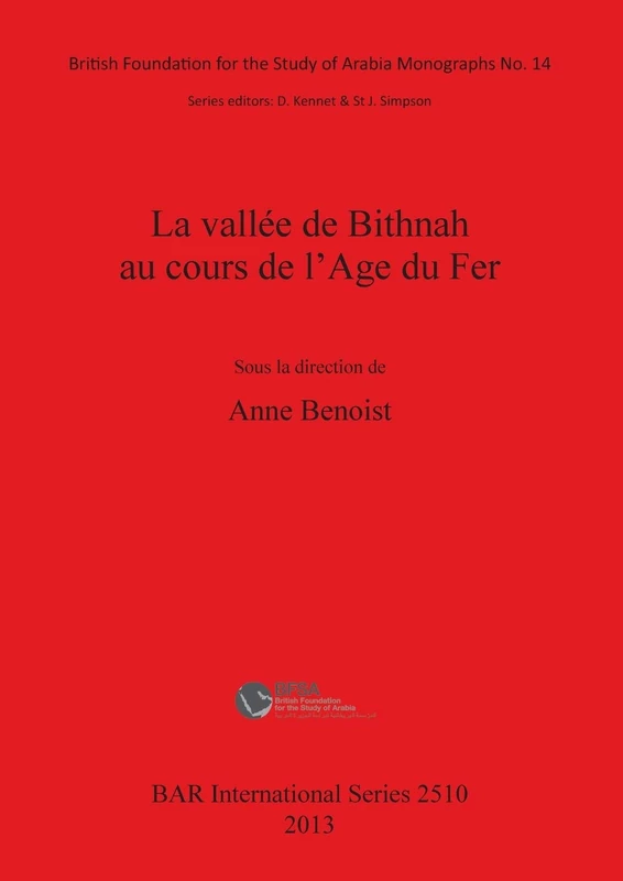 La vallée de Bithnah au cours de l'Age du Fer: 2510 (British Archaeological Reports International Series)