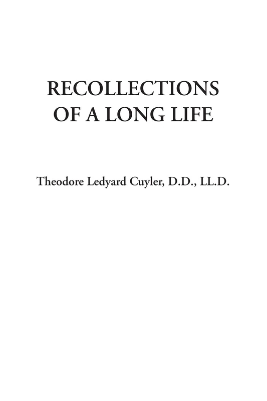 Recollections of a Long Life