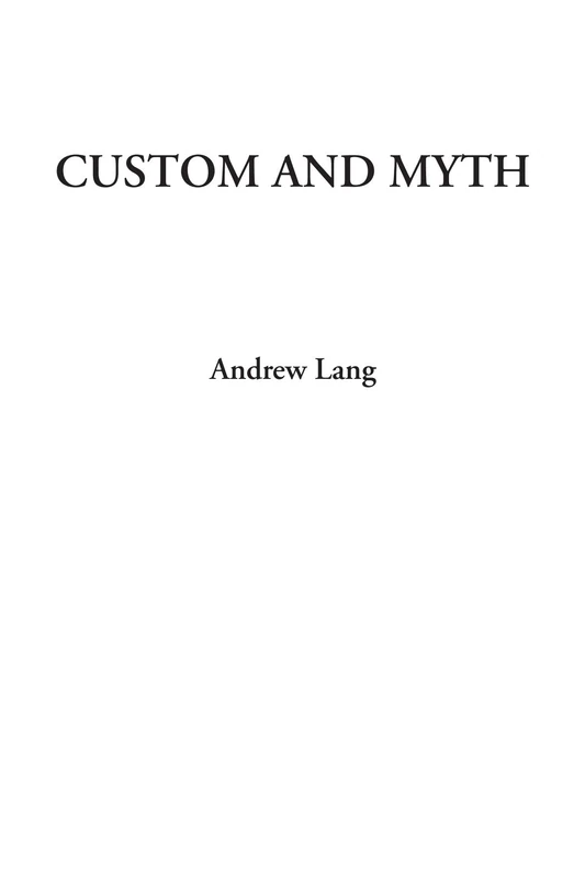 Custom and Myth - Image 1